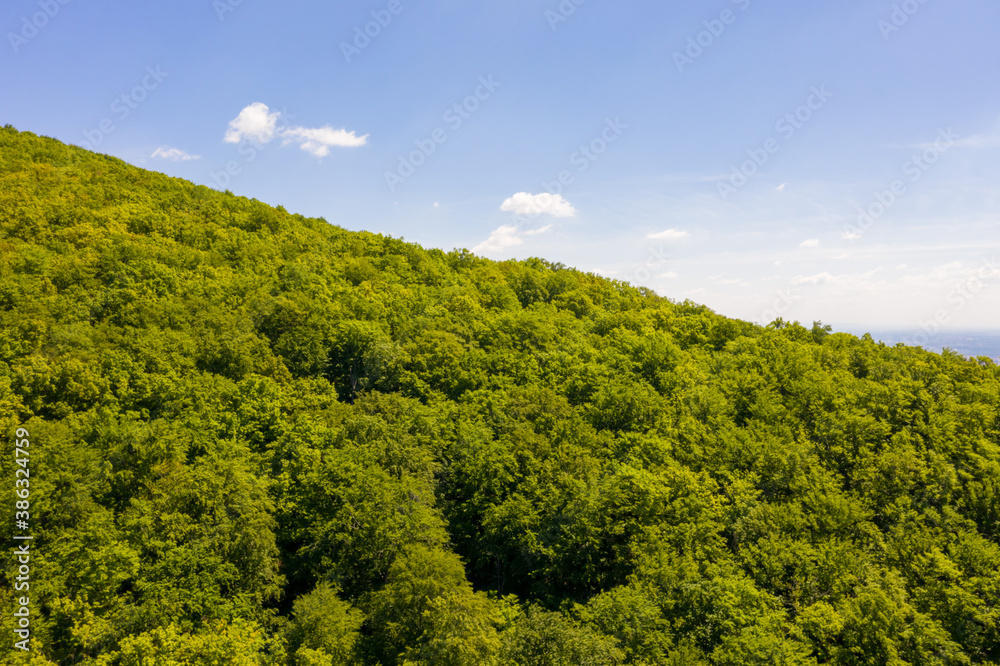 Aerial view of national park forest at Medvednica mountain, Zagreb, Croatia. Aerial view of national park forest at Medvednica mountain, Zagreb, Croatia.