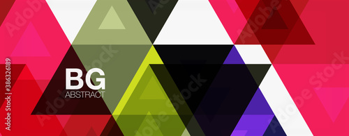 Mosaic triangle pattern abstract background for cover, banner, flyer and poster and other template