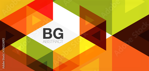 Mosaic triangle pattern abstract background for cover, banner, flyer and poster and other template