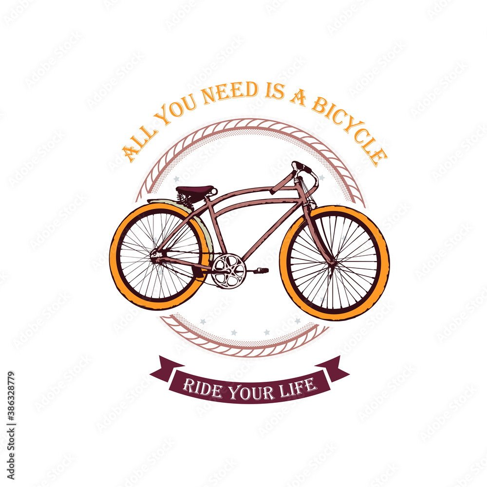 Old bicycle emblem