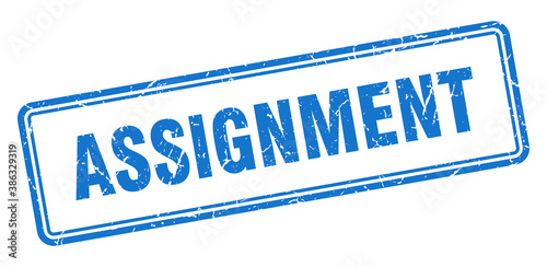 assignment stamp. square grunge sign on white background
