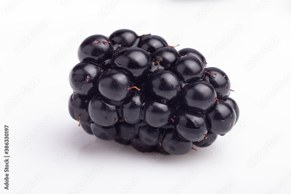blackberry isolated on white background closeup blackberry isolated on white background closeup