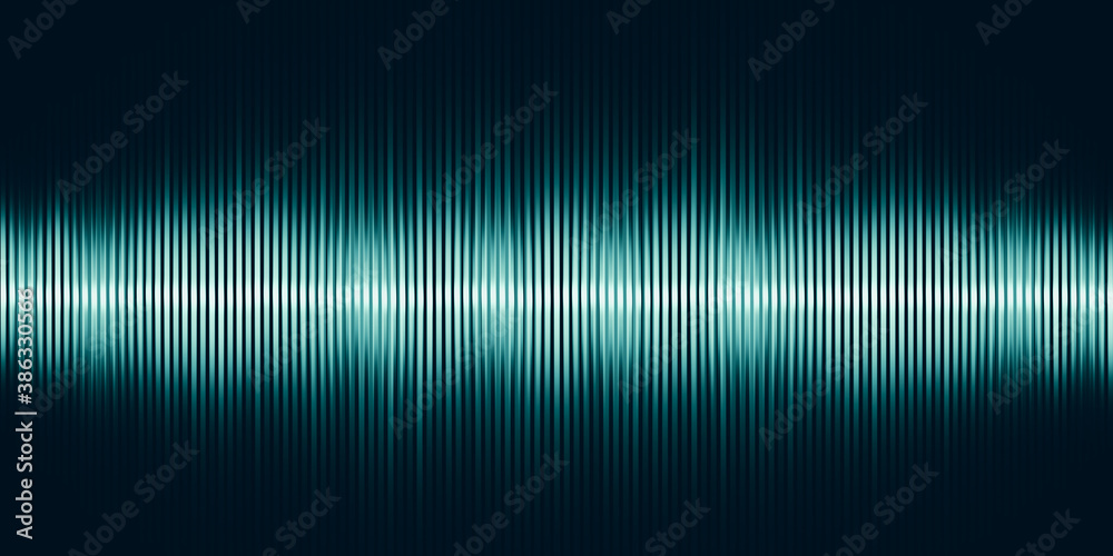 3d illustration sound wave abstract music pulse background Sound wave graph of frequency and spectrum separately on black background
