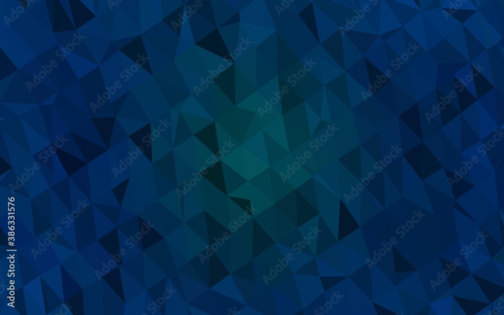 Dark BLUE vector shining triangular template. Dark BLUE vector shining triangular template.