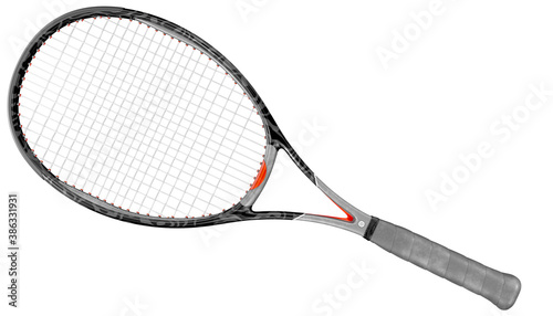 Tennis Racket Sports Black © C-You