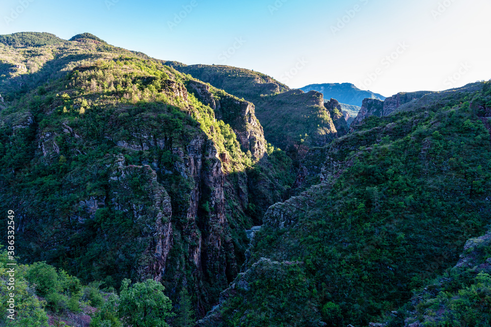 Gorges de Daluis or Chocolate canyon in Provence-Alpes, France.