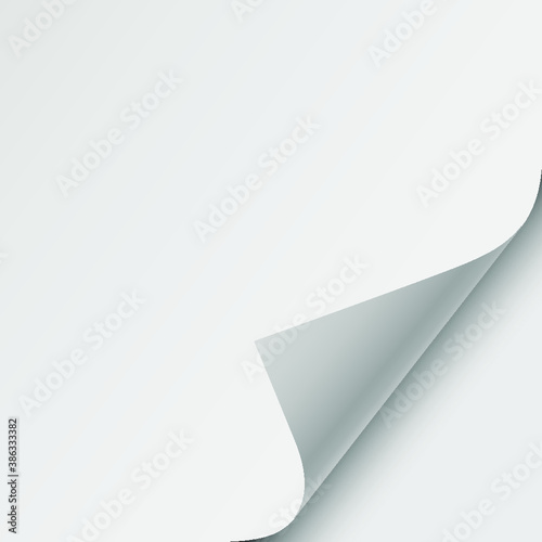 Sheet of paper, realistic vector illustration, design for web, logo and mobile app.