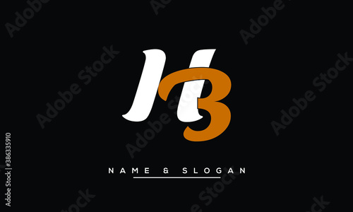 HB, BH, H, B  Abstract Letters Logo Monogram