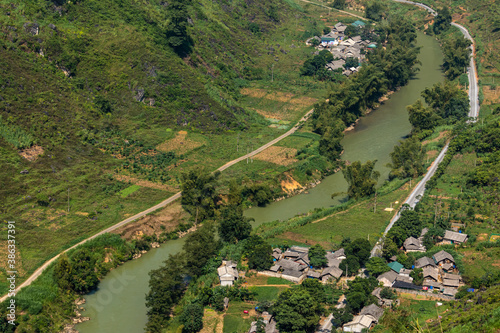 Village at the Ha Giang Loop in Vietnam photo