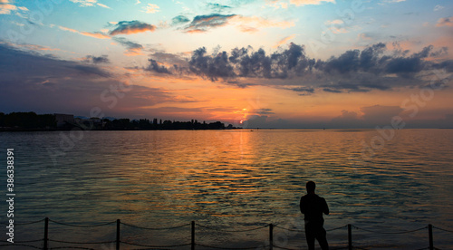 Sonnenuntergang in Bregenz am Bodensee