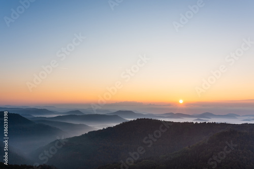 sunrise over the mountains