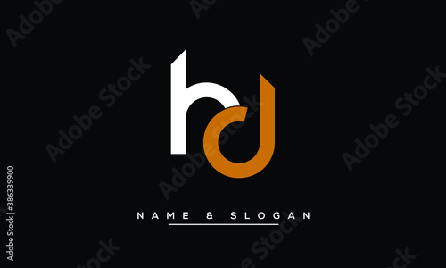 HD, DH, H, D  Abstract Letters Logo Monogram
