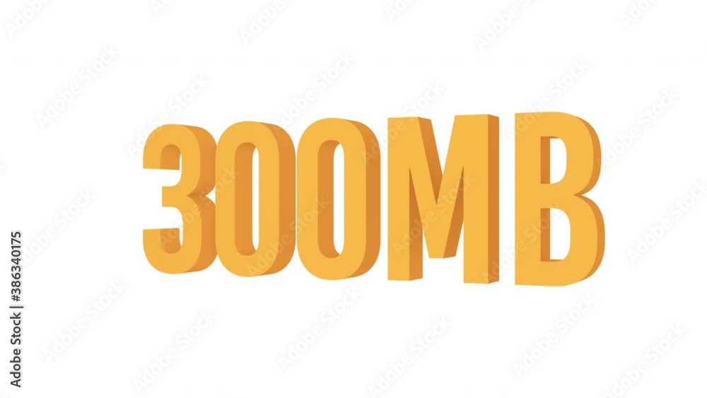 Internet speed 300 mb. Yellow color. Alpha channel Internet speed 300 mb. Yellow color. Alpha channel