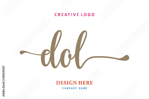 simple DOL letter arrangement logo is easy to understand, simple and authoritative