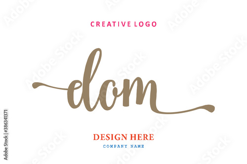 simple DOM letter arrangement logo is easy to understand, simple and authoritative