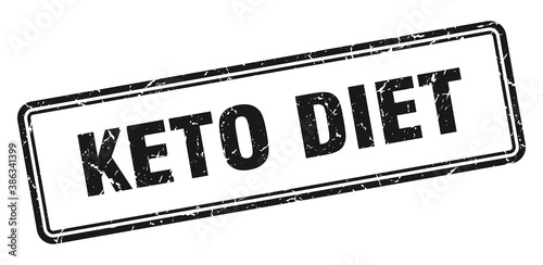keto diet stamp. square grunge sign on white background