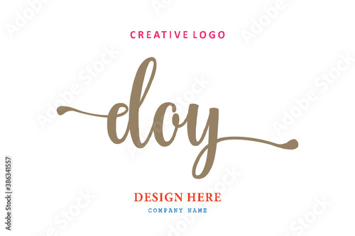 simple DOY letter arrangement logo is easy to understand, simple and authoritative