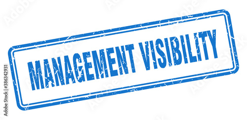 management visibility stamp. square grunge sign on white background
