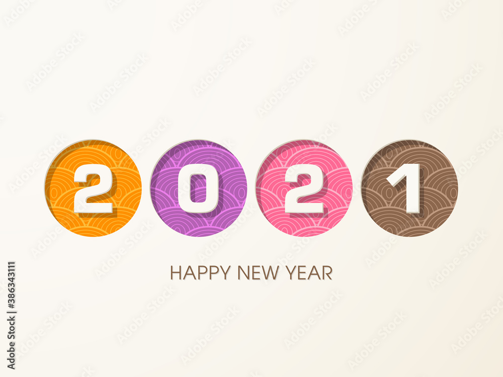 Happy new year 2021 Text Design vector. Happy new year 2021 Text Design vector.