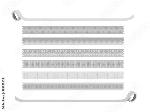マスキングテープ風ライン素材のセット