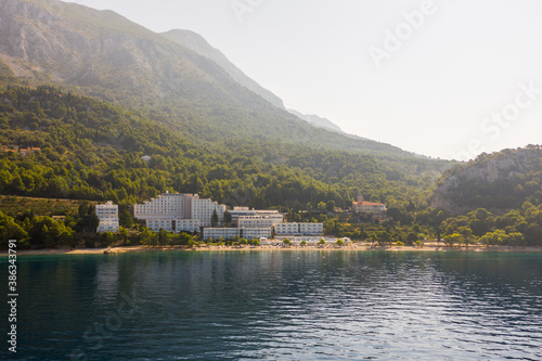 Aerial view of resort at the city of Živogošće, Croatia
