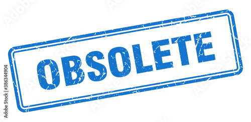 obsolete stamp. square grunge sign on white background