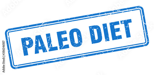 paleo diet stamp. square grunge sign on white background