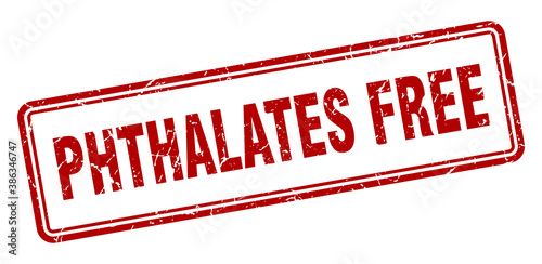 phthalates free stamp. square grunge sign on white background