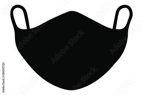Protective Mask Icon Mouth Guard Vector Graphic Isolated. Mask Request sign