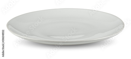 Obraz na płótnie white plate on white background w salonie