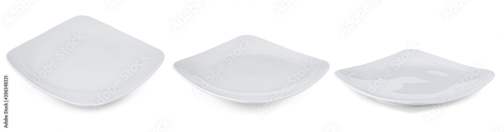 white plate isolated on white background