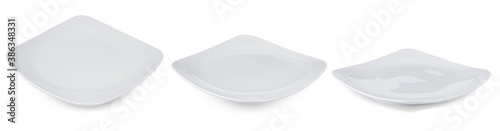 Obraz na płótnie white plate isolated on white background w salonie