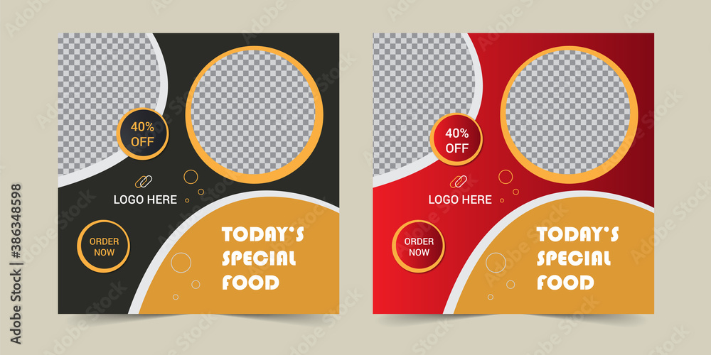 Food menu banner template, Social media food template, food banner, Instagram Post , Food template with orange, advertainment, Ad banner, menu design, Web banner, Advertising Banner.