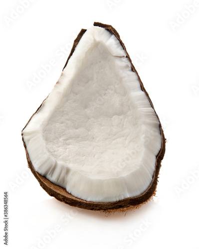 Obraz na płótnie Coco. Coconut piece isolated. Cocos white. w salonie
