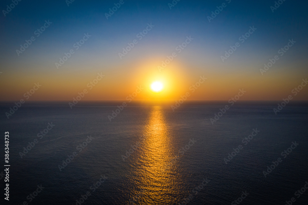 sunrise in the sea Aerial background