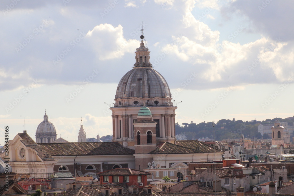 view of rome city from top famous landmarks of rome city