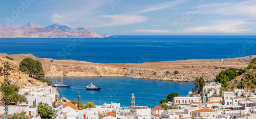 Rhodes, Greece-panoramic view of Lindos