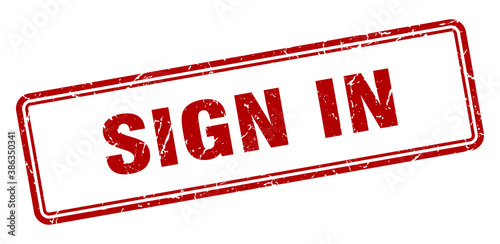 sign in stamp. square grunge sign on white background
