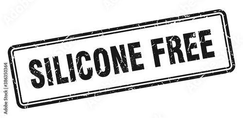 silicone free stamp. square grunge sign on white background