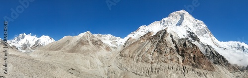 Mount Makalu, Lhotse and Everest, Nepal Himalaya