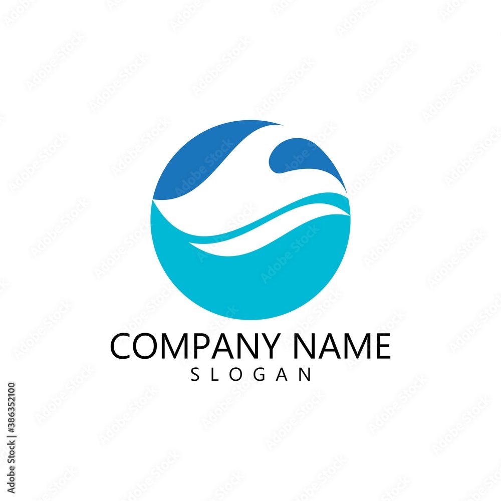 Obraz premium Water wave Logo