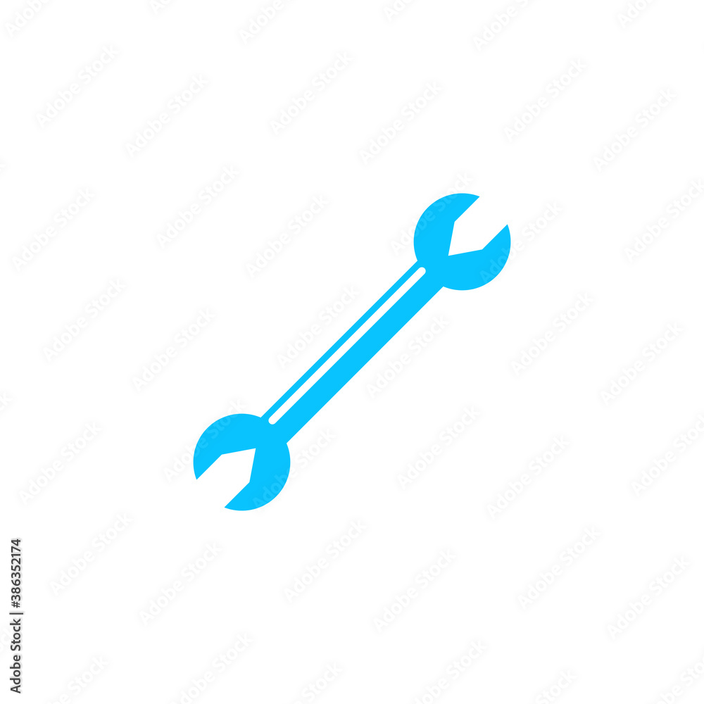 Wrench icon flat. Wrench icon flat.