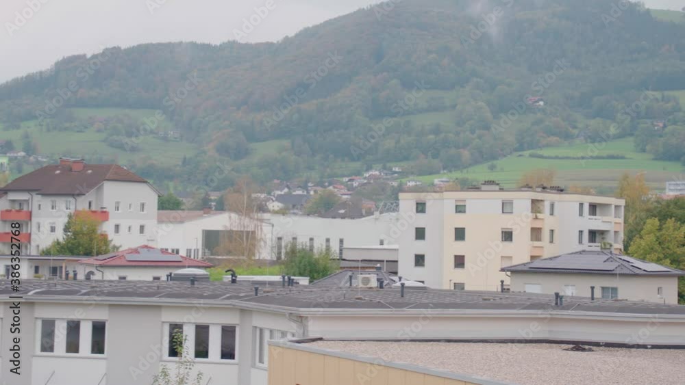 pan across cityscape of Kirchdorf an der Krems pan across cityscape of Kirchdorf an der Krems