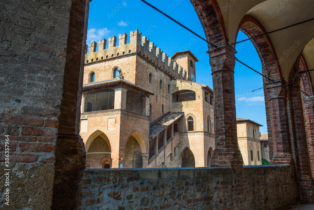 Podestà Palace in Castell'Arquato, Piacenza province, Emilia Romagna, Italy.
