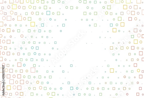 Light Multicolor, Rainbow vector layout with circle spots, cubes.