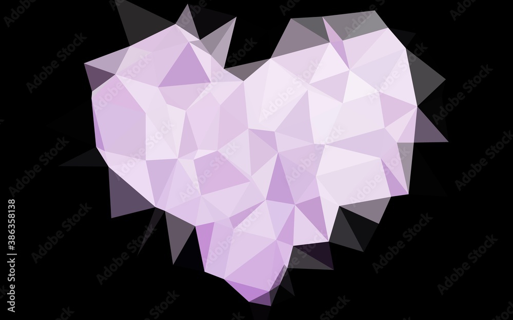 Light Purple vector low poly cover.
