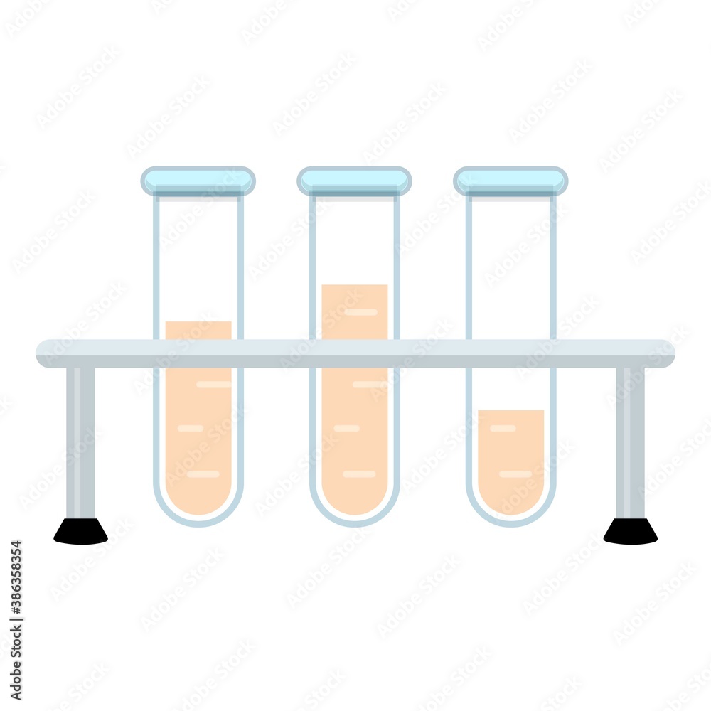 Medical test tubes icon. Cartoon of medical test tubes vector icon for web design isolated on white background Medical test tubes icon. Cartoon of medical test tubes vector icon for web design isolated on white background