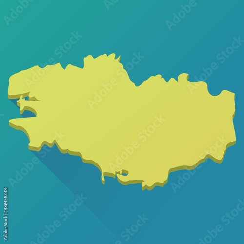 Carte de la Bretagne (flat design)