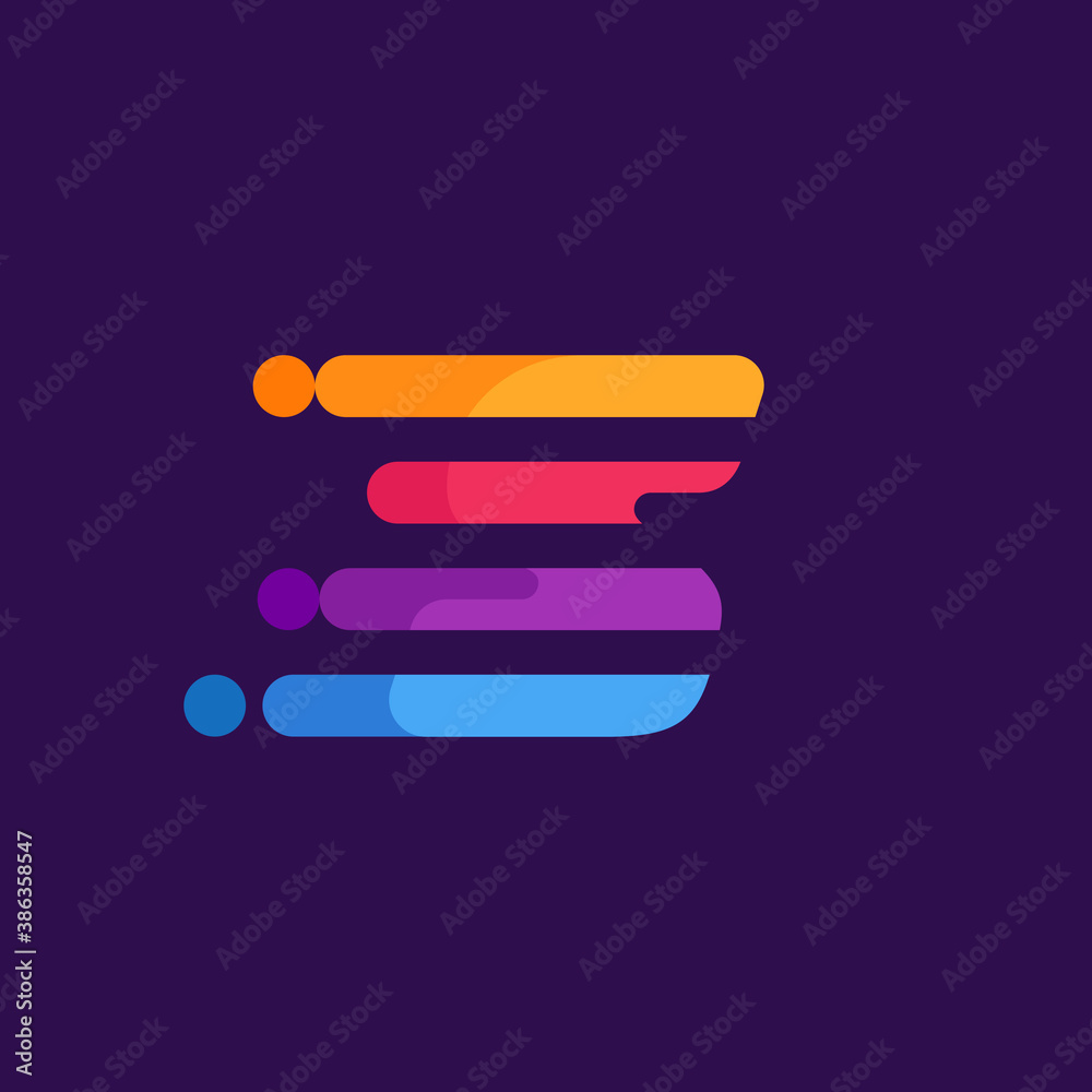 Letter S speed lines logo design template. Letter S speed lines logo design template.