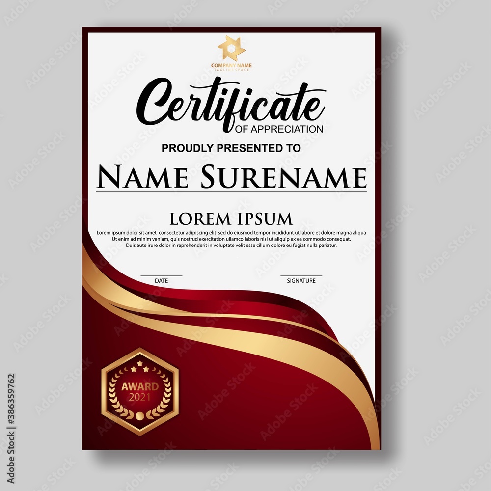 Naklejka premium Certificate Template